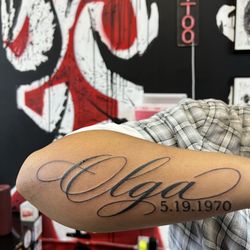 Eterno Tattoos - Custom lettering. Call for appointments or dm on Instagram @Eternotattooparlor