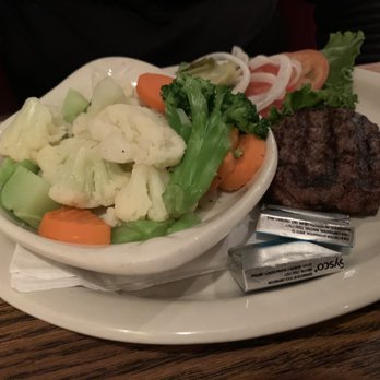 Maxie's Supper Club - Special order-burger with no bun and a side of steamed veggies. - American Near Me - West Des Moines, Iowa Maxie's Supper Club - Special order-burger with no bun and a side of steamed veggies. - American Near Me - West Des Moines, Iowa