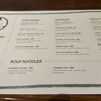 Chubby Noodle - The menu - Asian Fusion Near Me - Cabo San Lucas, BCS