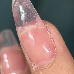 KB Nails - Nails full of bubbles, up close view of 70$ manicure