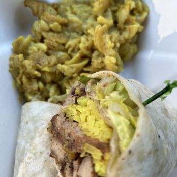 Banu Vegan - Jamaican jerk burrito Mac and cheese - Vegan Near Me - Durham, North Carolina Banu Vegan - Jamaican jerk burrito Mac and cheese - Vegan Near Me - Durham, North Carolina