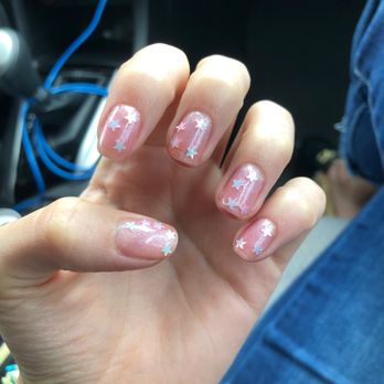 Nails Euphoria Avery Ranch - gel manicure with the cutest star accents! - Nail Salons Near Me - Austin, Texas