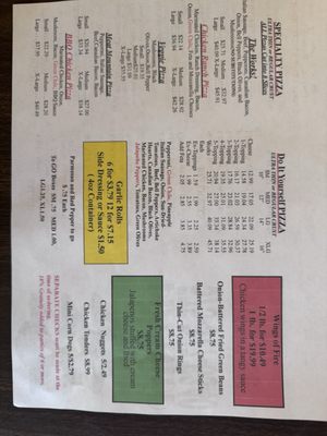 Menu photo 1 Pizza Stop Angel Fire, NM