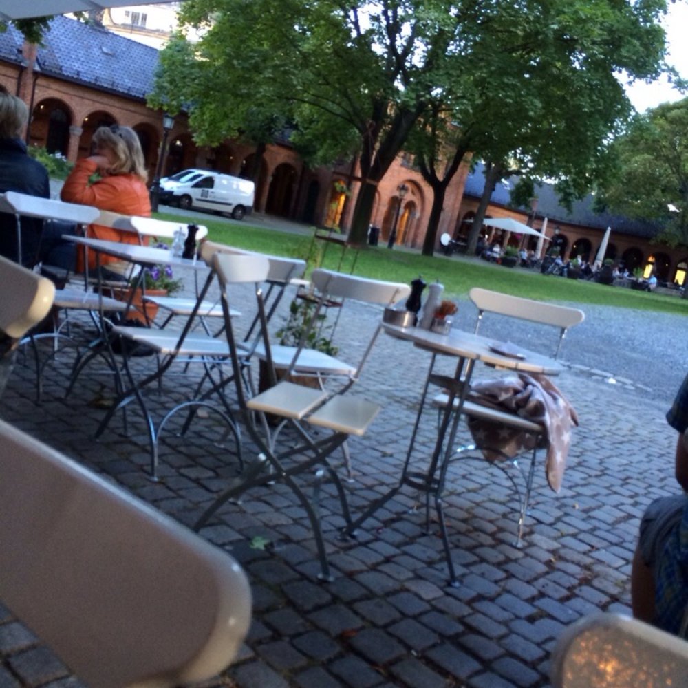 Bacchus Spiseri & Vinhus - View of courtyard from patio seating. - Modern European Near Me - Oslo, 03