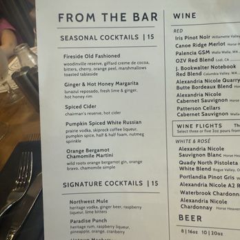 Table 47 - Fall Seasonal Cocktails, this was October 2025. We didn't get a bad cocktail! - Seafood Near Me - Gig Harbor, Washington