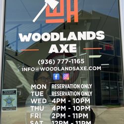 Woodlands Axe - Business hours