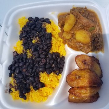 Arepas Milko - From quick lunch menu-yellow rice/black beans, beef/potatoes with friend plantains - Food Trucks Near Me - Newberry, Florida Arepas Milko - From quick lunch menu-yellow rice/black beans, beef/potatoes with friend plantains - Food Trucks Near Me - Newberry, Florida