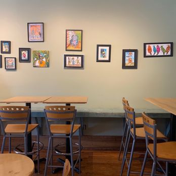 Wakey Monkey - Saluda - tables and chairs in a restaurant - Coffee & Tea Near Me - Saluda, North Carolina