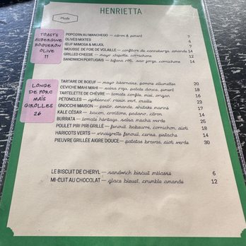 Bar Henrietta - Menu - Wine Bars Near Me - Montreal, Quebec Bar Henrietta - Menu - Wine Bars Near Me - Montreal, Quebec