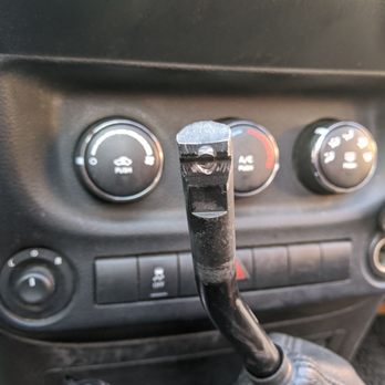Ulmer's Auto Care - Damage to gear shift shaft from trying to pry off the knob. - Auto Repair Near Me - Cincinnati, Ohio Ulmer's Auto Care - Damage to gear shift shaft from trying to pry off the knob. - Auto Repair Near Me - Cincinnati, Ohio