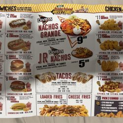 Stony Island Drive Thru - Inside of menu