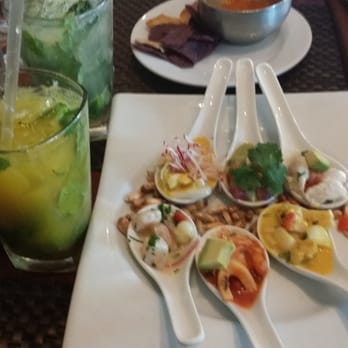 Jaguar Restaurant - Coconut Grove - Mango mojitos and Ceviche sampler - Latin American Near Me - Miami, Florida