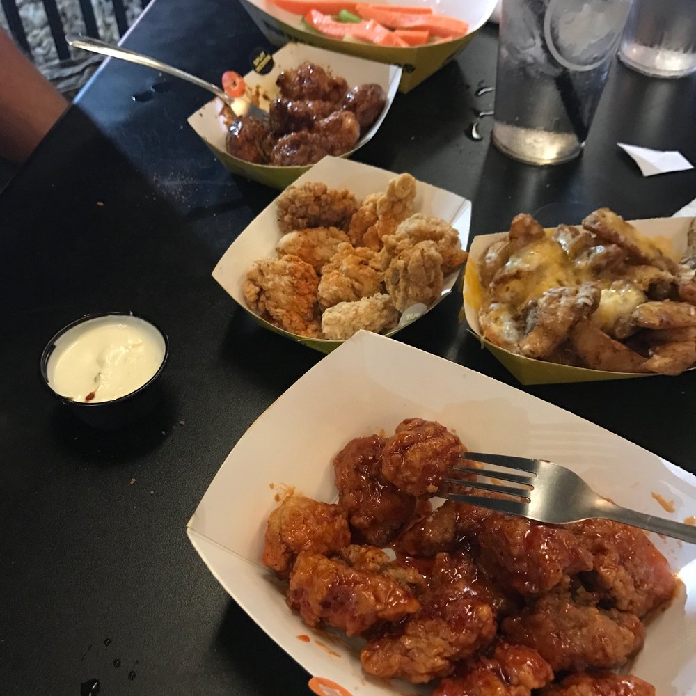 Buffalo Wild Wings - 30+ wings with one blue cheese dressing..(ps-small order is the one in big bowl & the medium order is divided into 2 bowls.. not a big diff) - Chicken Wings Near Me - Monroe, North Carolina Buffalo Wild Wings - 30+ wings with one blue cheese dressing..(ps-small order is the one in big bowl & the medium order is divided into 2 bowls.. not a big diff) - Chicken Wings Near Me - Monroe, North Carolina