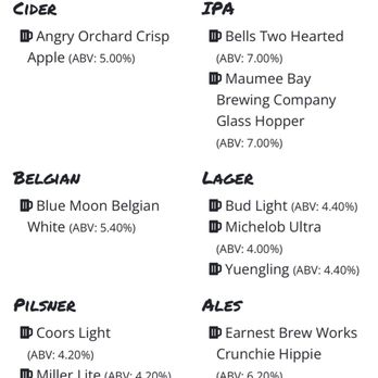 Roosters - Draft beer list. Not too impressive. - Sports Bars Near Me - Sylvania, Ohio Roosters - Draft beer list. Not too impressive. - Sports Bars Near Me - Sylvania, Ohio