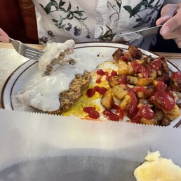 Country Fried Steak and Eggs Platter Country Fried Steak and Eggs Platter
