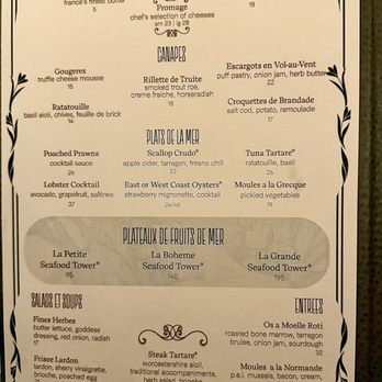 Bar Boheme - Menu - French Near Me - Las Vegas, Nevada Bar Boheme - Menu - French Near Me - Las Vegas, Nevada
