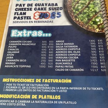 Mariscos Beto - Menu - Seafood Near Me - Mazatlán, SIN