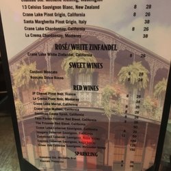 Bourbon Street - Wine list