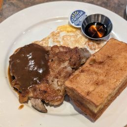 Chicken Steak with Peppercorn Sauce on Rice