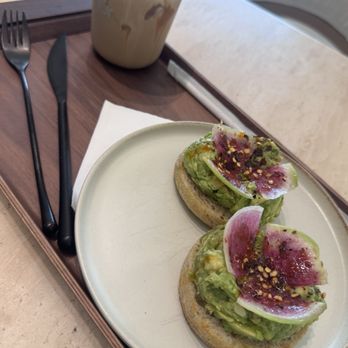 Nur Coffee - Golden Muse & Ultimate Avocado Smash English Muffin - Coffee & Tea Near Me - Carrollton, Texas