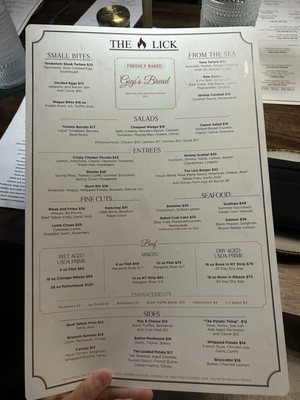 Menu photo 1 The Lick Charleston, SC