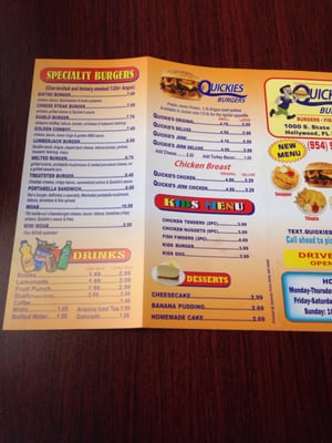 Menu photo 3 Quickie’s Burgers, Wings & Seafood Hollywood, FL Menu photo 3 Quickie’s Burgers, Wings & Seafood Hollywood, FL