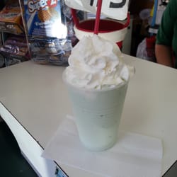 Sweet Cone - Mint chocolate chip shake with whipped cream. Delightful!