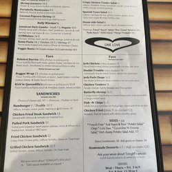 The Little Grill - Food Menu as of March 2023