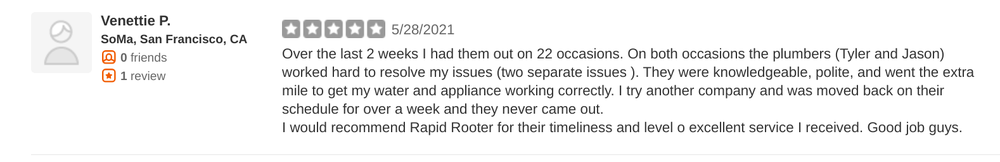 Slide of Rapid Plumbing & Drain Service