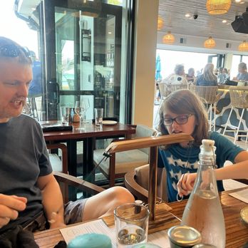 Wave Lakeside Dining - There are many games around the place that you can take to your table while you wait! We played this one & uno - American Near Me - Lakeside Marblehead, Ohio