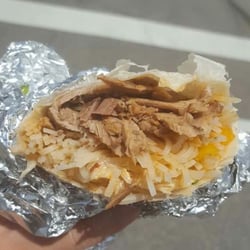 Banh ME - Its the phoritto. Surprised it works as a burrito. Its noodles are moist and the brisket is great. It has alot of flavor!