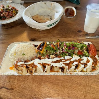 Chef’s Table - The Sultan Kabob was wrapped in bread soaking up the juices ! Great food! - Mediterranean Near Me - San Antonio, Texas