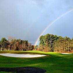 Saratoga Spa Golf Course - Hole #1, double rainbow