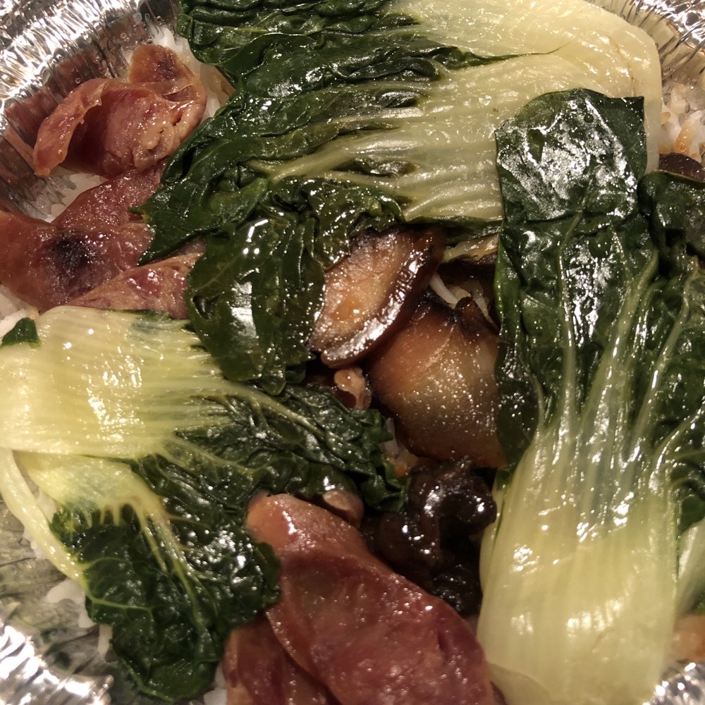Sun Maxim's - Preserved meat clay pot with bokchoi in Togo container. This is so good! There is sausage and smoked pork over rice with sauce and veggies. - Bakeries Near Me - San Francisco, California Sun Maxim's - Preserved meat clay pot with bokchoi in Togo container. This is so good! There is sausage and smoked pork over rice with sauce and veggies. - Bakeries Near Me - San Francisco, California