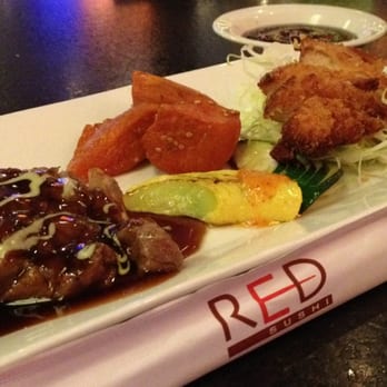 RED Asian Cuisine - N.Y. Steak and Chicken Katsu combo. (4-11-2012) - Japanese Near Me - Las Vegas, Nevada RED Asian Cuisine - N.Y. Steak and Chicken Katsu combo. (4-11-2012) - Japanese Near Me - Las Vegas, Nevada