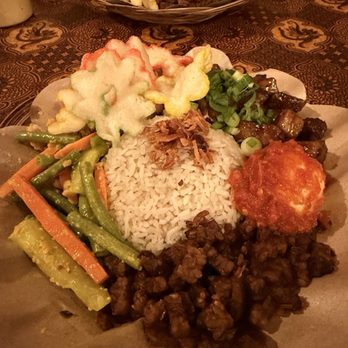 Wajan - Nasi Campur with Babi Kentang (pork belly with potatoes) - Indonesian Near Me - Portland, Oregon
