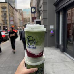 White Chocolate Raspberry Matcha Latte