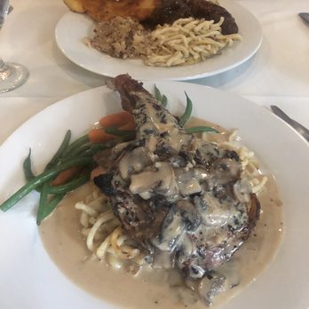 Alfred's Restaurant - Veal Chop special with mushrooms, spatzle, and sauce that was so good I'd have liked to have licked the plate. - French Near Me - Hilton Head Island, South Carolina Alfred's Restaurant - Veal Chop special with mushrooms, spatzle, and sauce that was so good I'd have liked to have licked the plate. - French Near Me - Hilton Head Island, South Carolina