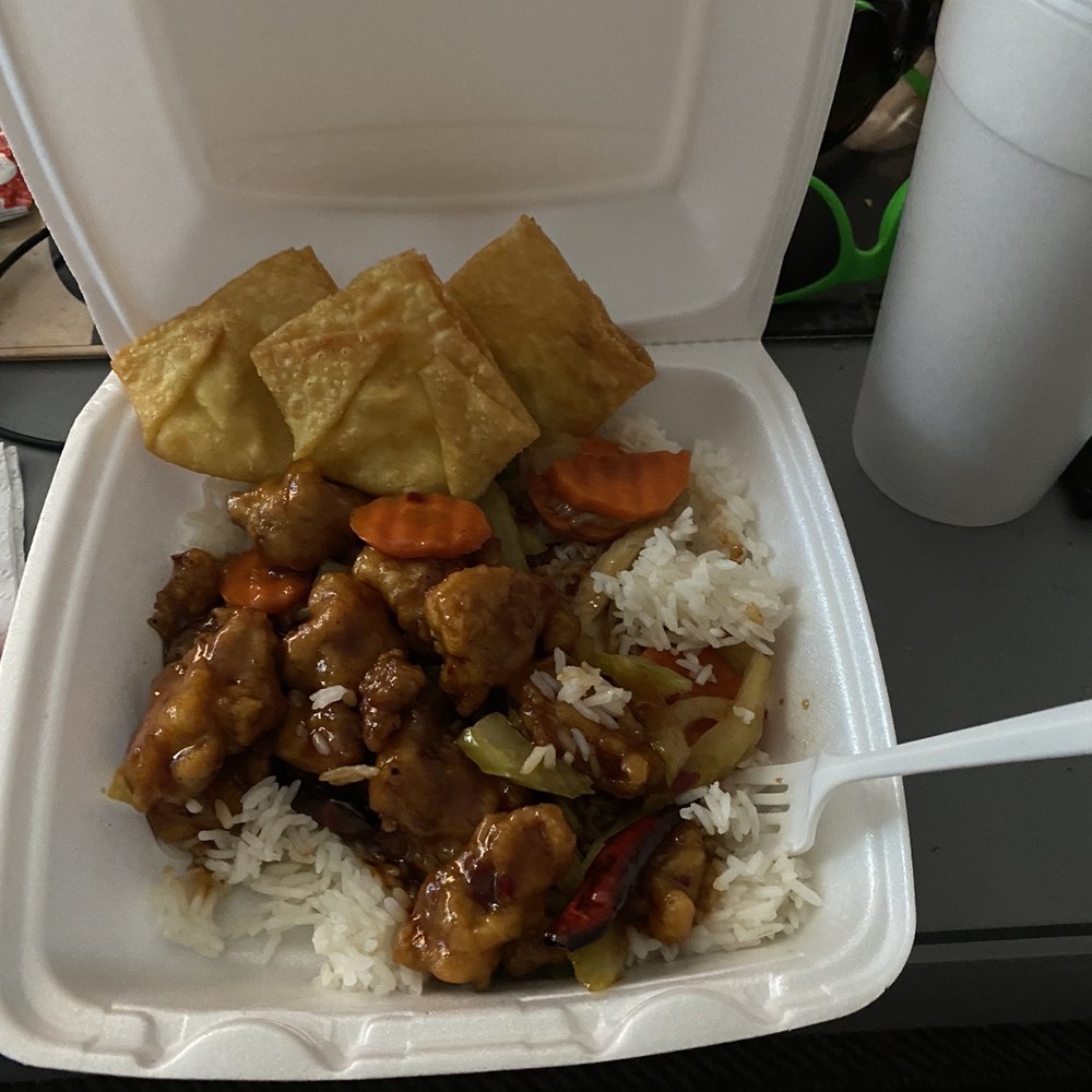 General tso's and fried dough, I mean, crab Rangoon??