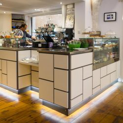 Deli's Coffee - Front counter and dessert window at Deli's Coffee
