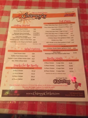 Menu photo 8 Champy's Famous Fried Chicken Muscle Shoals, AL