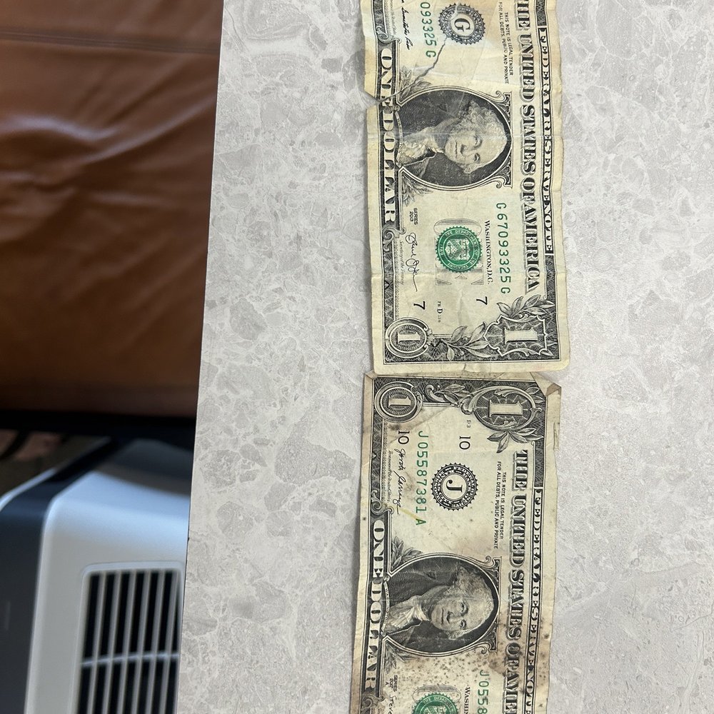Ripped/tapped up dollar that Jerry said I was being a baby over Ripped/tapped up dollar that Jerry said I was being a baby over