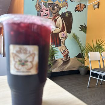 Tacos Monarca - Large agua de Jamaica - Mexican Near Me - Gettysburg, Pennsylvania