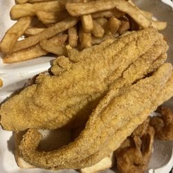 JJ Fish and Chicken - Pick your 2 Combo- 2 Catfish fillets plus 10 pc shrimp