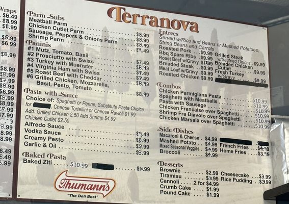 Menu photo 3 Terranova Deli Jersey City, NJ