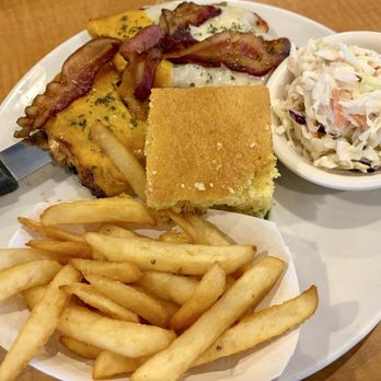 Buffalo Cornbread - Austin Chicken with French Fries and Cole Slaw - Burgers Near Me - Piedmont, South Carolina Buffalo Cornbread - Austin Chicken with French Fries and Cole Slaw - Burgers Near Me - Piedmont, South Carolina