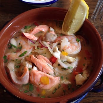 Tostado - Ceviche and some kind of chorizo dish - Tapas Bars Near Me - London, XGL