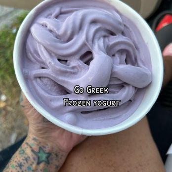 Go Greek Yogurt - This is the vegan blackberry. So Delicious. - Ice Cream & Frozen Yogurt Near Me - Miami, Florida Go Greek Yogurt - This is the vegan blackberry. So Delicious. - Ice Cream & Frozen Yogurt Near Me - Miami, Florida