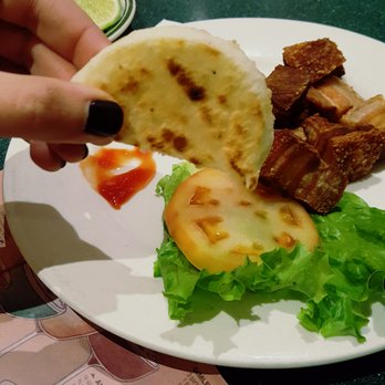 Cositas Ricas - Aperitivo - Mini Arepa & Chicharon. Mini Corn Meal Patty & Fried Pork Belly - Bakeries Near Me - Jackson Heights, New York Cositas Ricas - Aperitivo - Mini Arepa & Chicharon. Mini Corn Meal Patty & Fried Pork Belly - Bakeries Near Me - Jackson Heights, New York