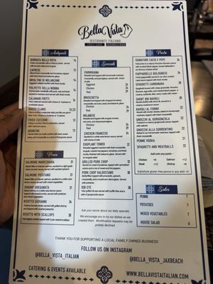 Menu photo 1 Bella Vista A Mare Jacksonville Beach, FL